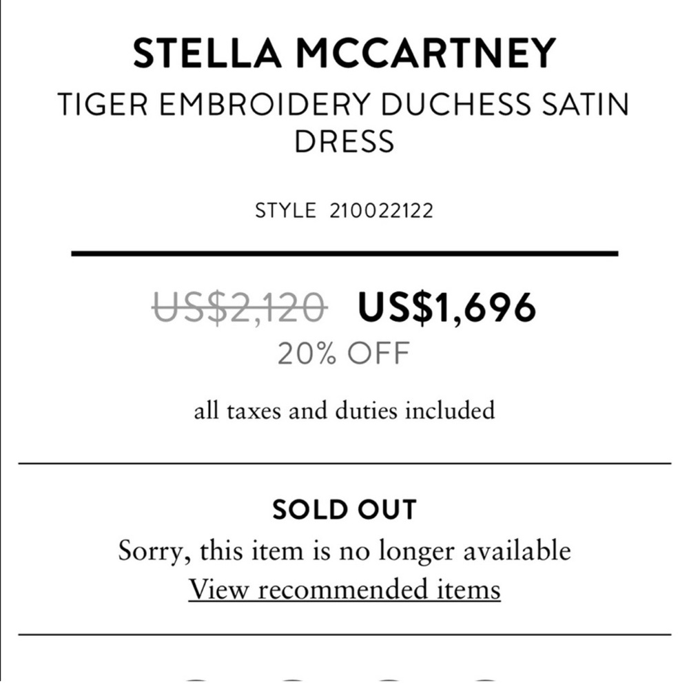 TIGER EMBROIDERY DUCHESS SATIN SHIFT 
DRESS WHITE - Picture 16 of 16